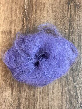 Mohair Natural Fiber Hand Spun Purple Lavender Yarn